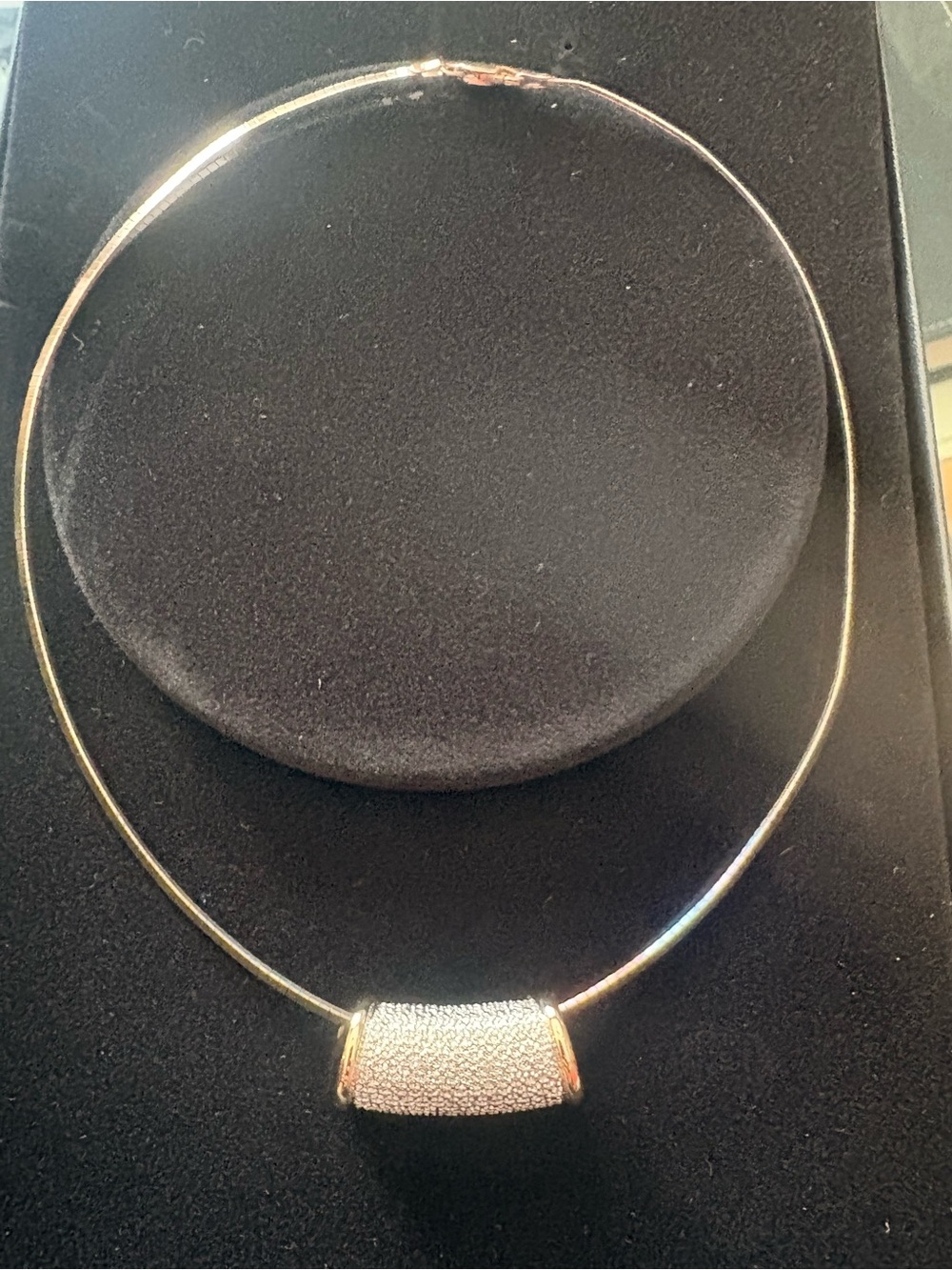 18 Kt Gold Bonded Omega Choker/ Necklace